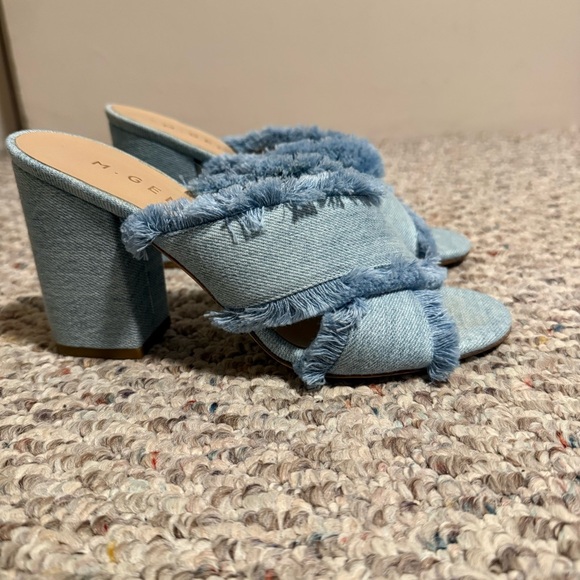 M. Gemi Denim Spezia Fray Mules Heel- Size 37 (7) - Picture 2 of 11